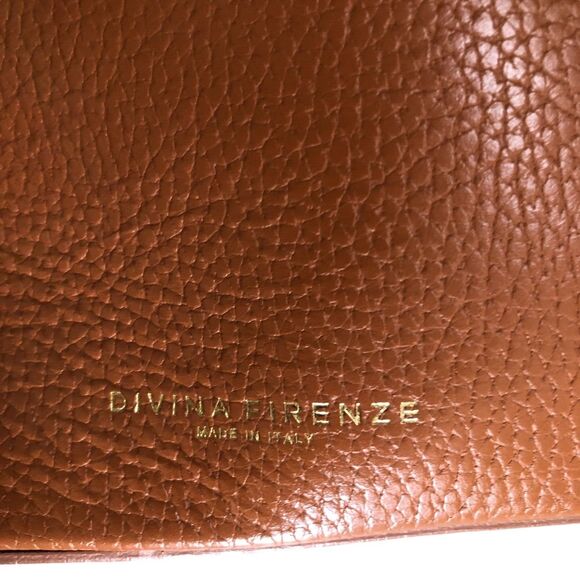 DIVINA FIRENZE BACKPACK/CROSSBODY ITALIAN PEBBLED LEATHER WITH CAMEL TAN TONES - Picture 5 of 16